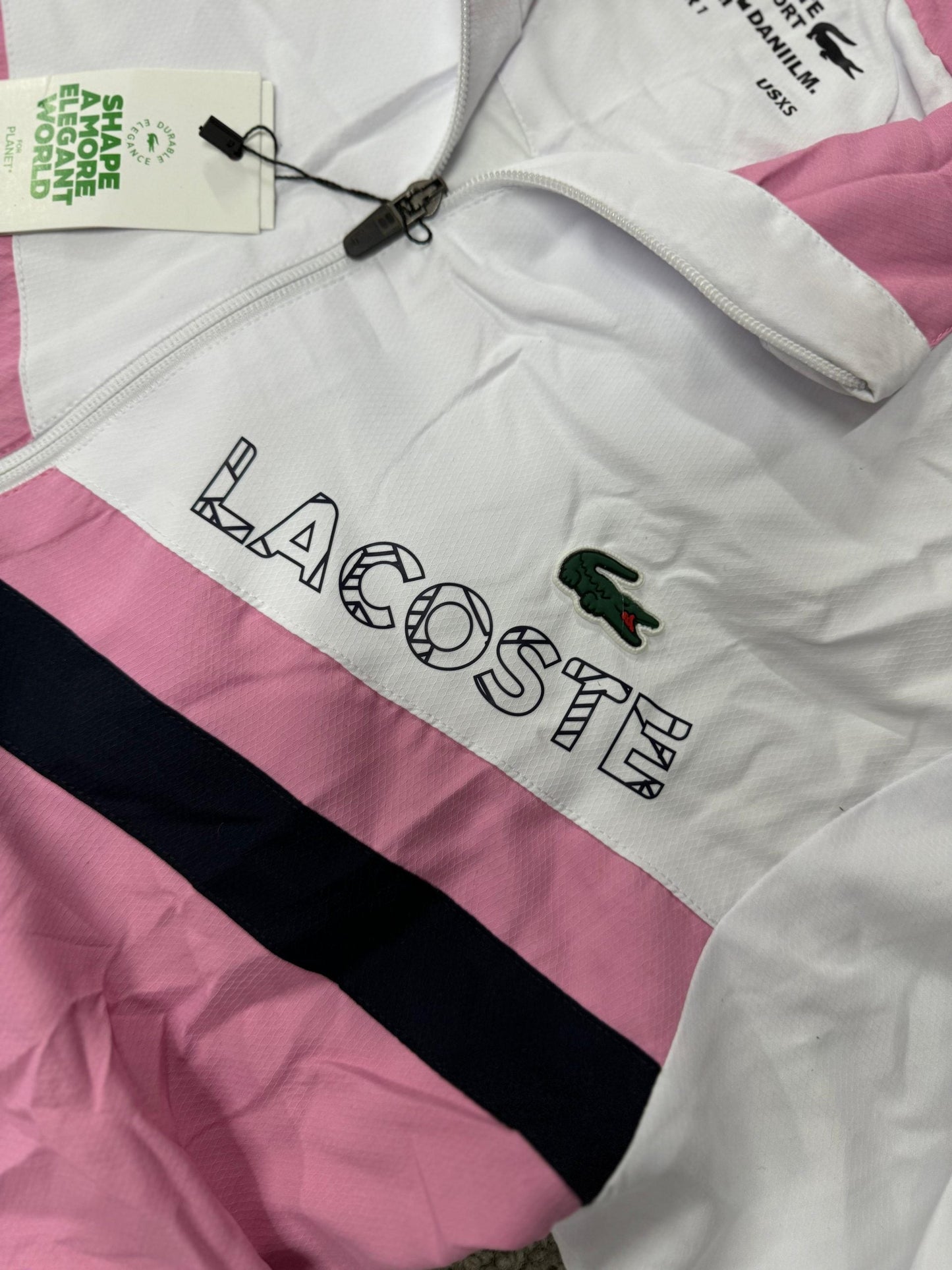 Chandal Lacoste Rosa y Blanco